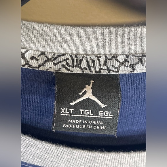 Air Jordan Brand 23 Double Sided Raglan 3/4 Sleeve Droptail T-Shirt Men size XLT - Picture 8 of 11